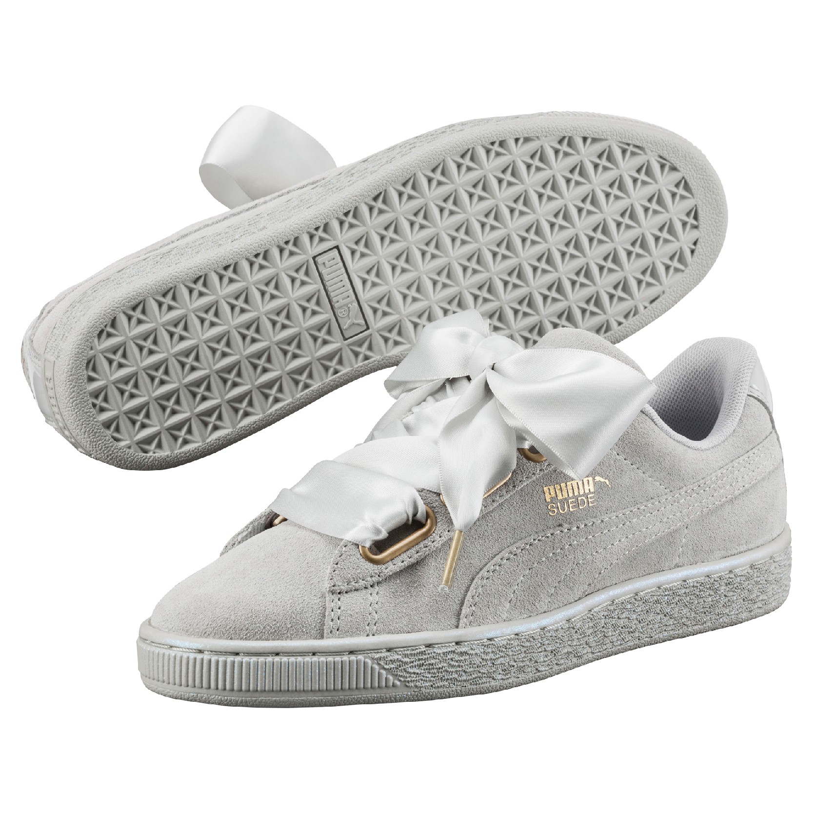 puma suede nere fiocco