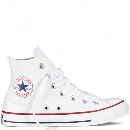 converse bianche alte pelle oggi