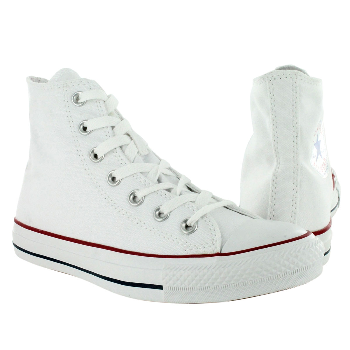 converse hi canvas bianche