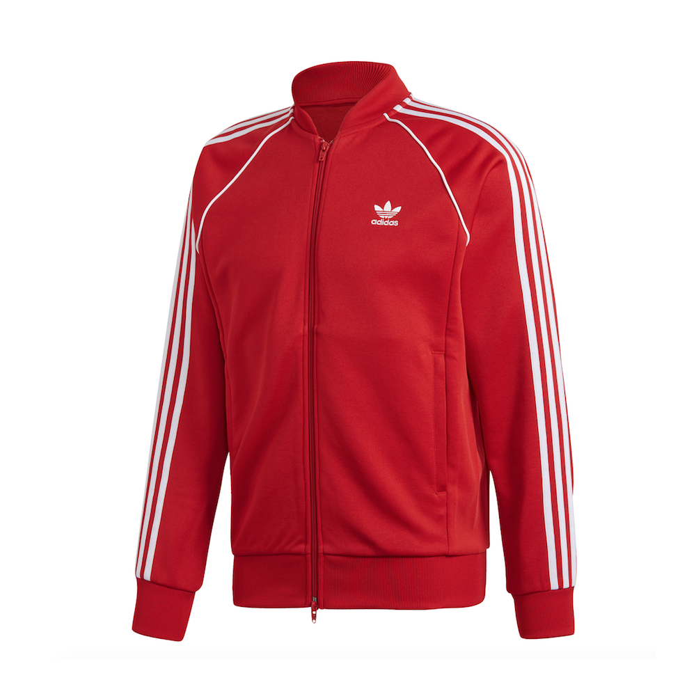 felpa adidas uomo zip rossa