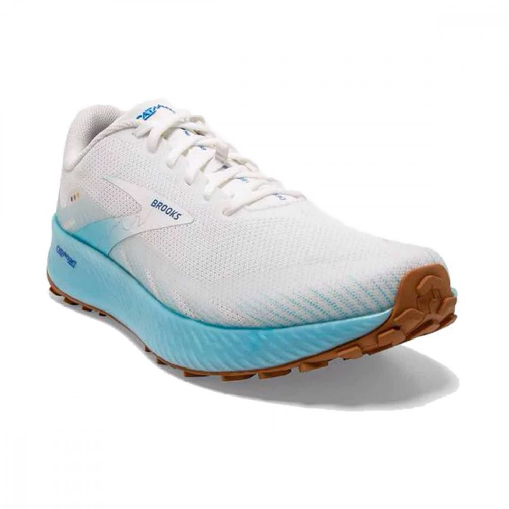 Running Brooks Scarpe Trail Running Catamount Bianco Blu Uomo 11035